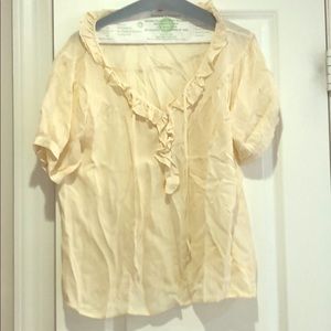 Joie Silk Short Sleeve Top- Small